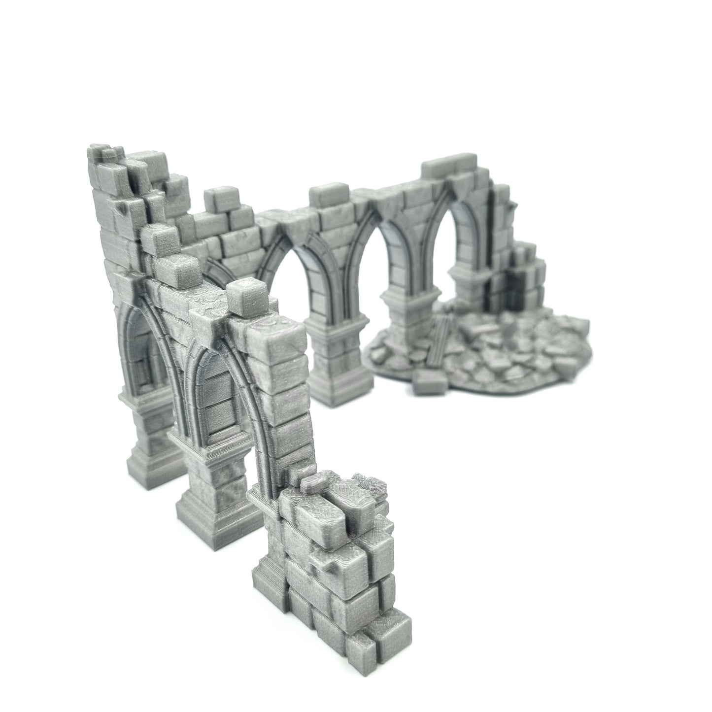 Battle Ruined Pillars Wall Side View