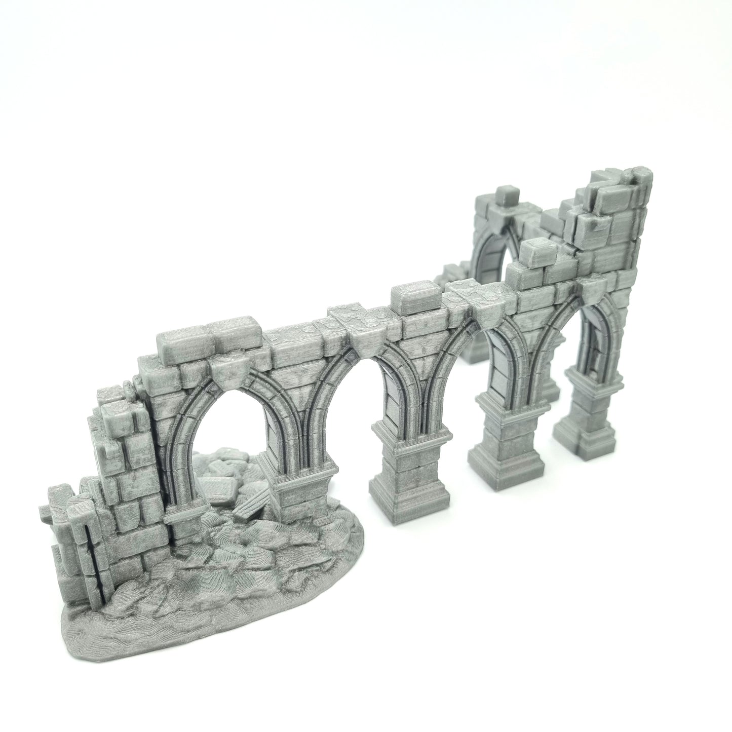 Battle Ruined Pillars Wall Back View