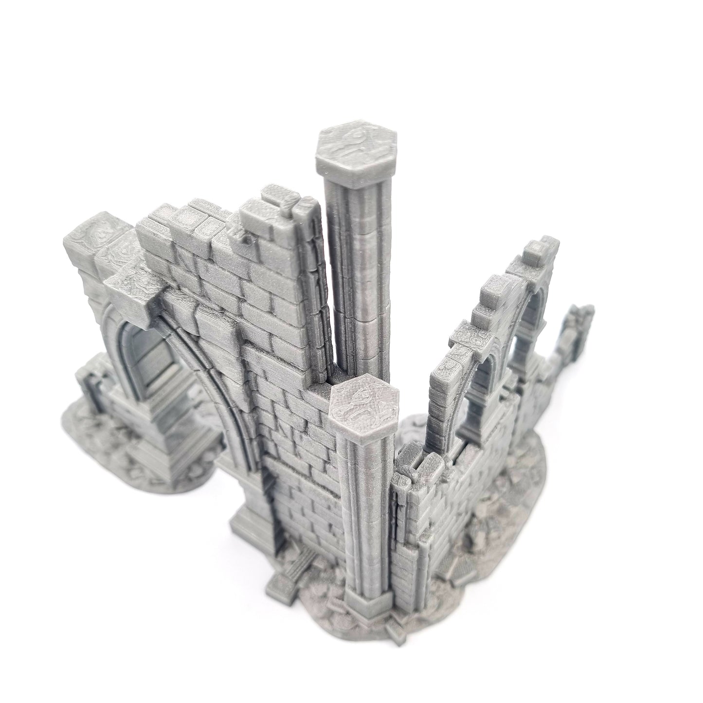 Battle Ruined Building Wall - 3d Printed Terrain