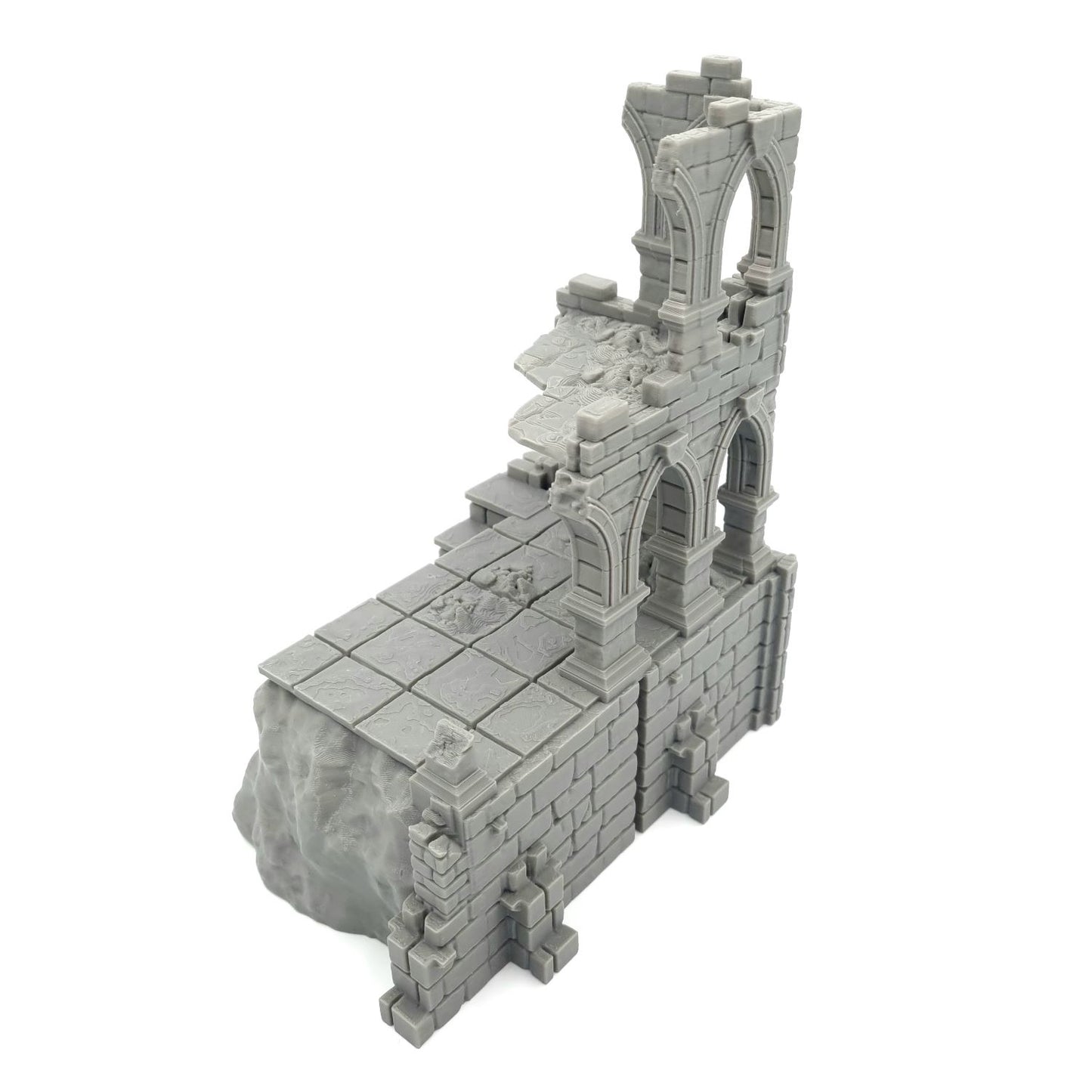 Battle Ruined Pillars Building Side View