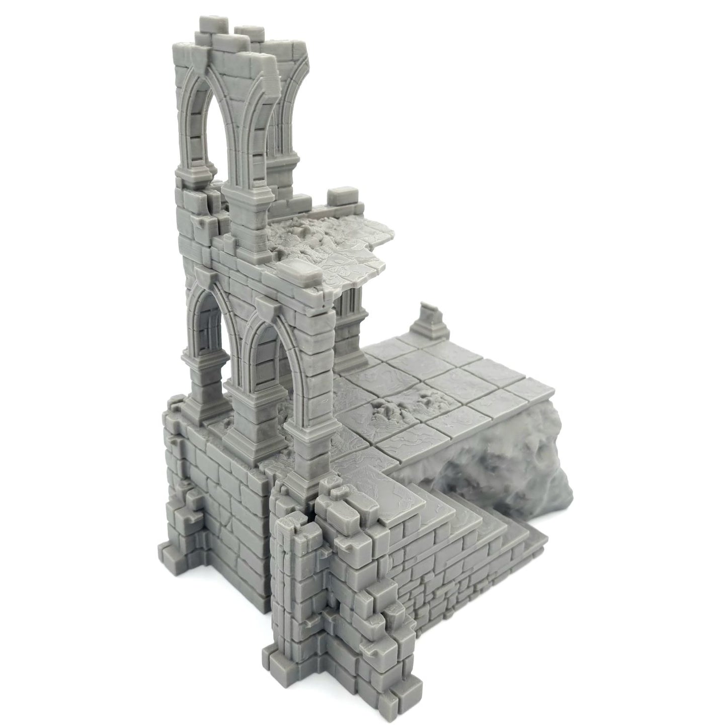Battle Ruined Pillars Building Side View 2