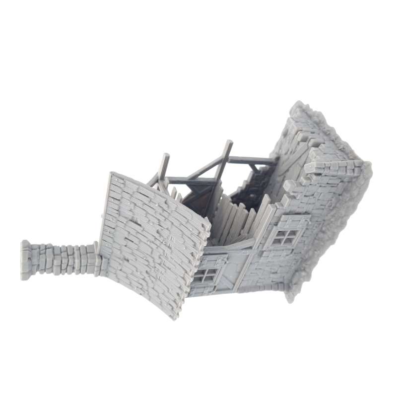 House Ruin 01 – Frostguard Town Ruined Building (3 Parts) – 28–32mm Terrain