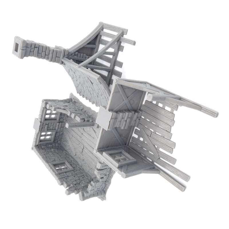 House Ruin 01 – Frostguard Town Ruined Building (3 Parts) – 28–32mm Terrain