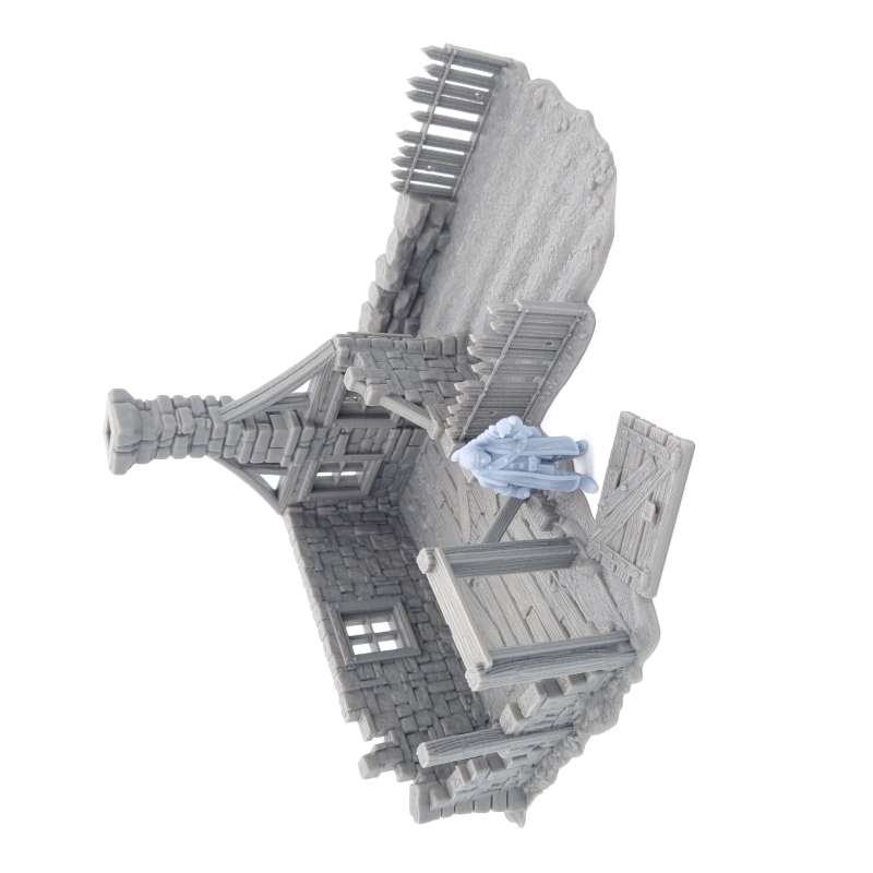 House Ruin 04 – Frostguard Town Corner Ruin – 28–32mm Scenery
