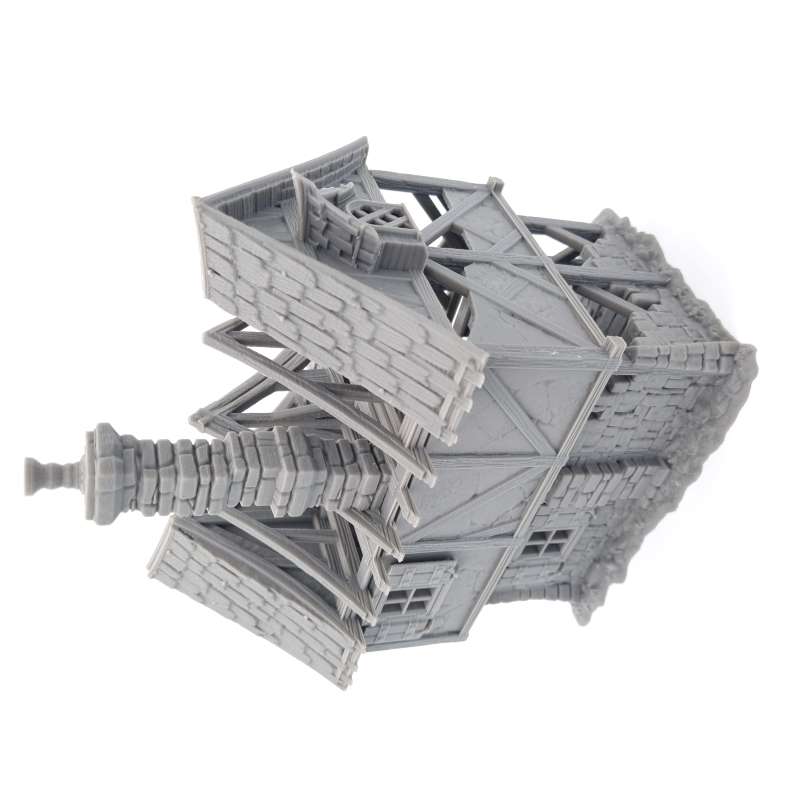House Ruin 05 – Frostguard Town Large Ruined House (3 Parts) – 28–32mm Terrain