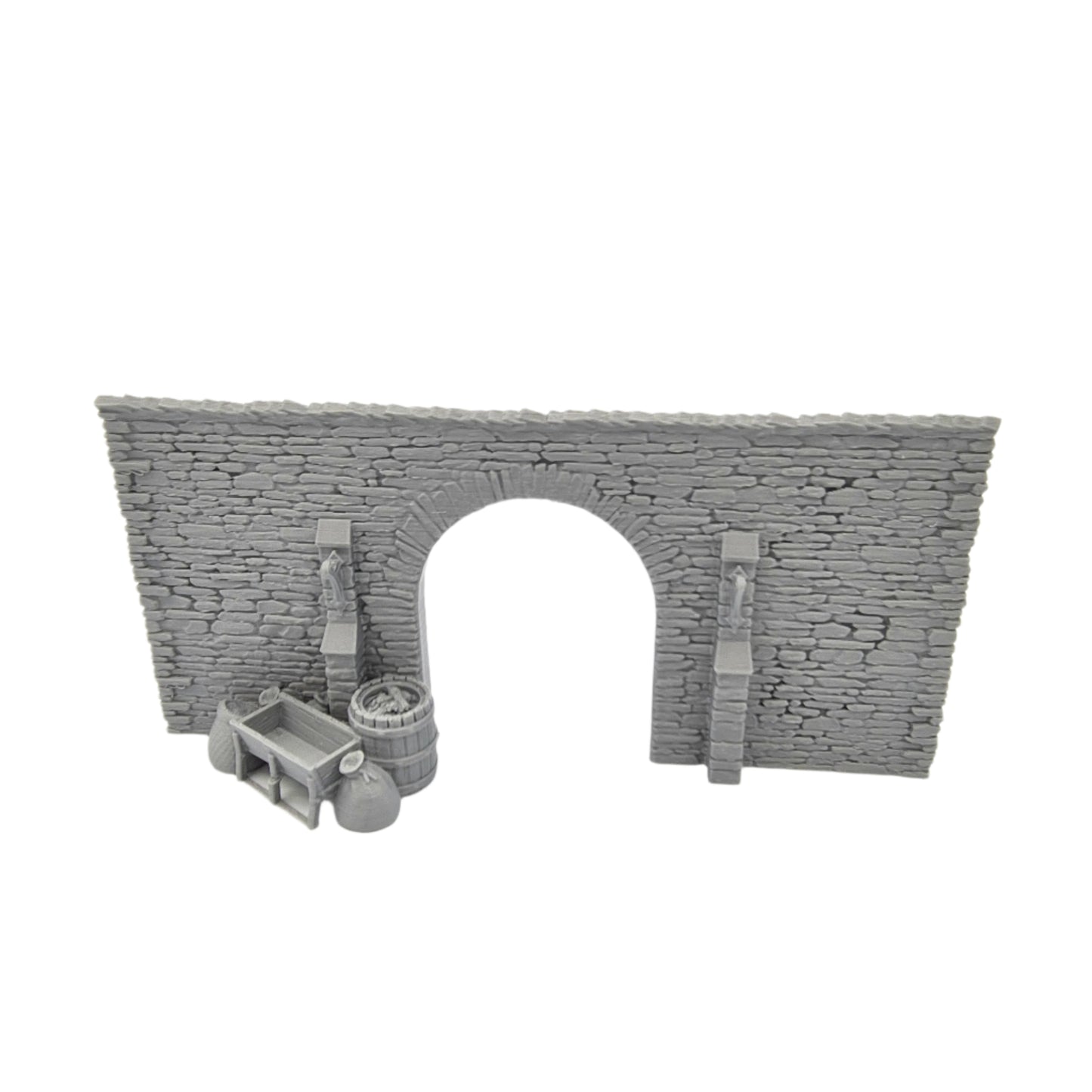 Roadside Inn - Set of 3 Buildings with Wall