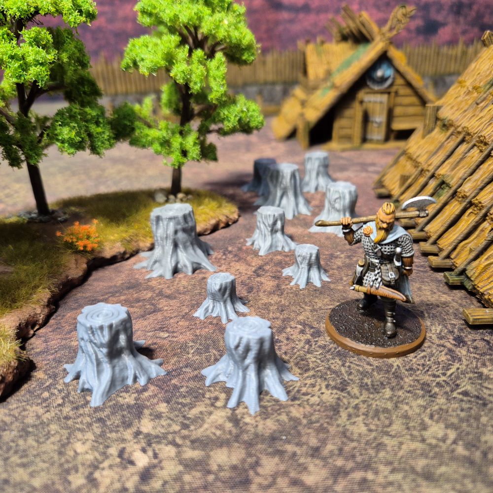 Set of 10x Tree Stump