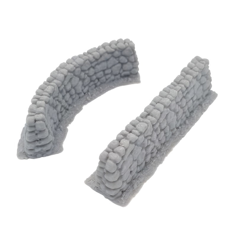 2x Rustic Stone Fence QP3D
