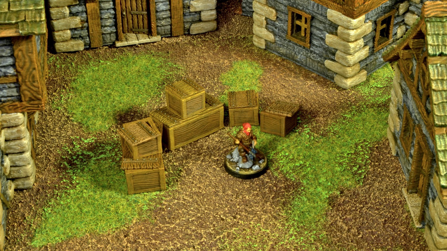 5x Wooden Square Box QP3D Wargames