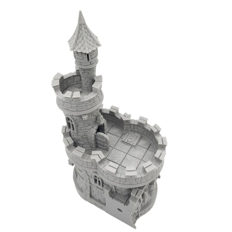 Barbican House Wall - Building with Modular Castle Wall Connection Top View