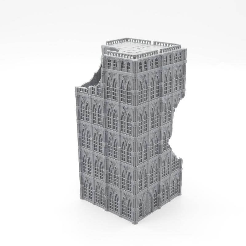 Destroyed Hab 1 - Epic Sector Sanctuary Wargames