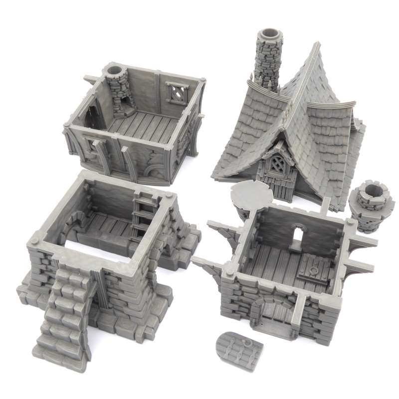 Frostheim House 1 Game Model Building Set Full View