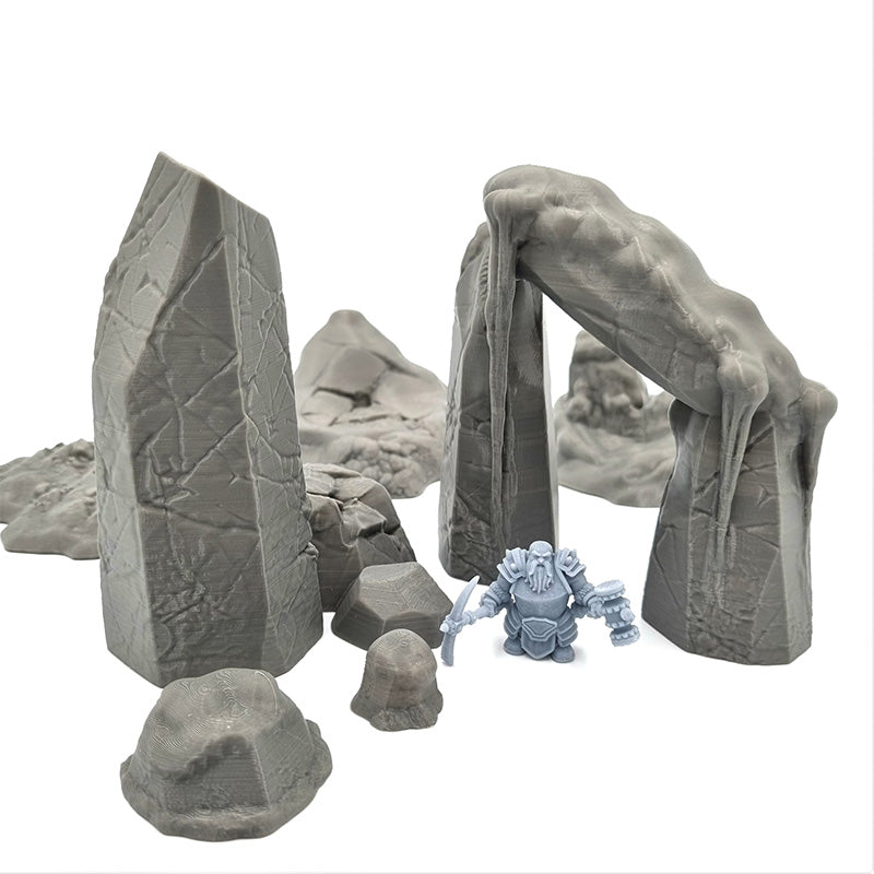 Frozen Rocks Terrain Front View