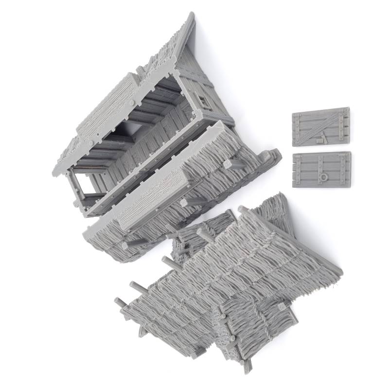 High quality 3D printed with eco-friendly brand PLA plastic Viking Village House 1