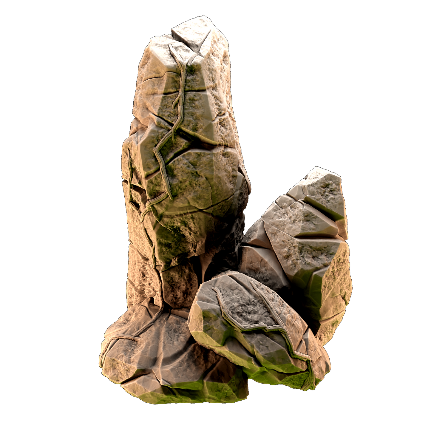 Jagged Rocks Scatter Terrain Top View