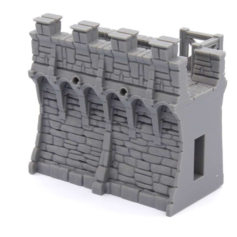 Castle Wall Stairs Battlement - MF