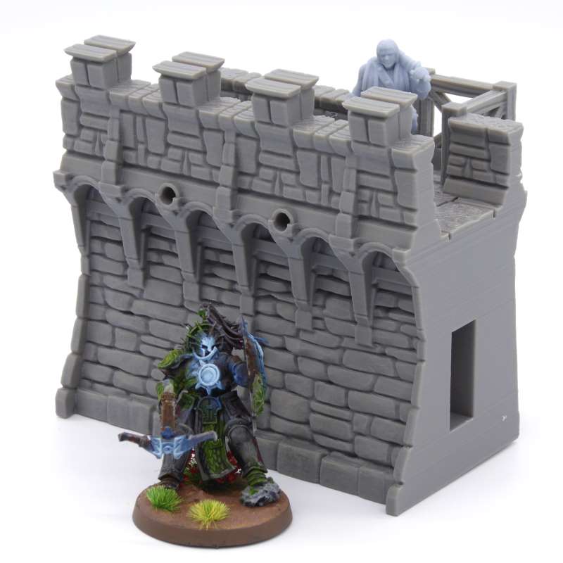 Castle Wall Stairs Battlement - MF