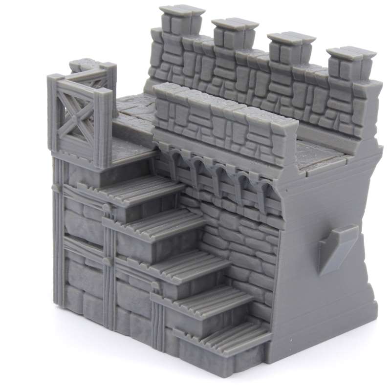 Castle Wall Stairs Battlement - MF