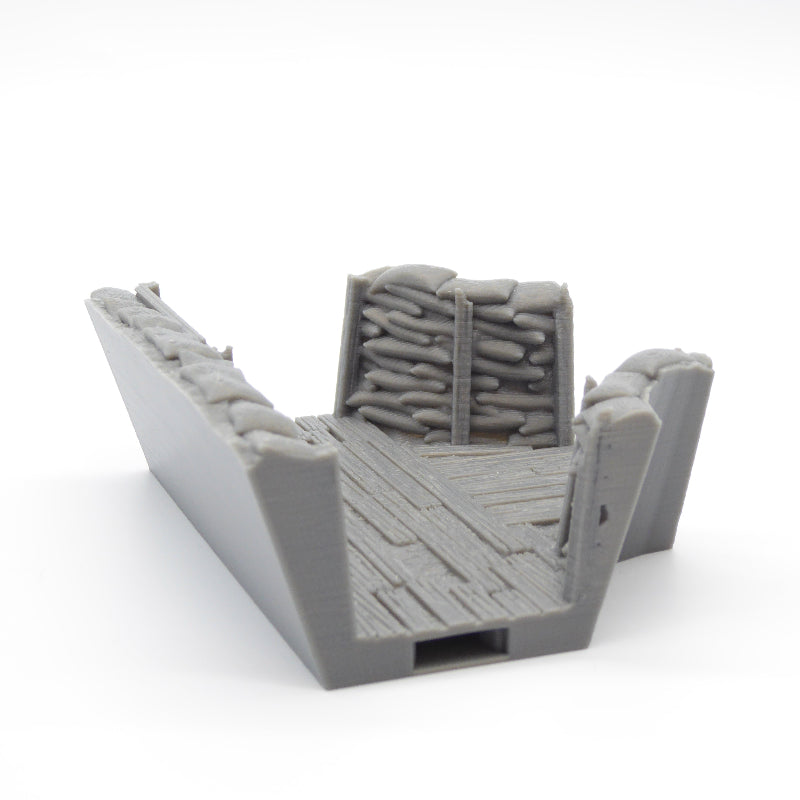 Detailed 3D-printed trenches for historical and sci-fi wargames