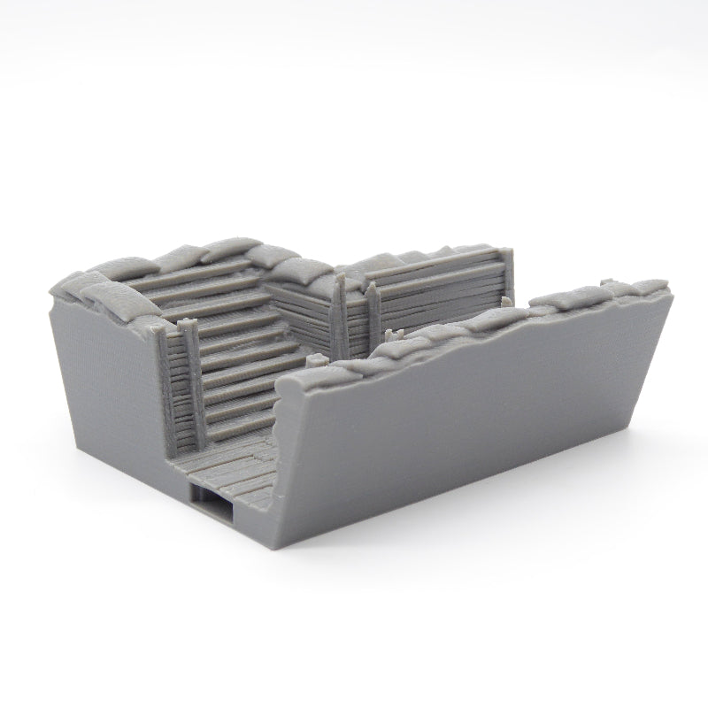 Realistic WW1 and WW2 battlefield trench terrain for miniature gaming