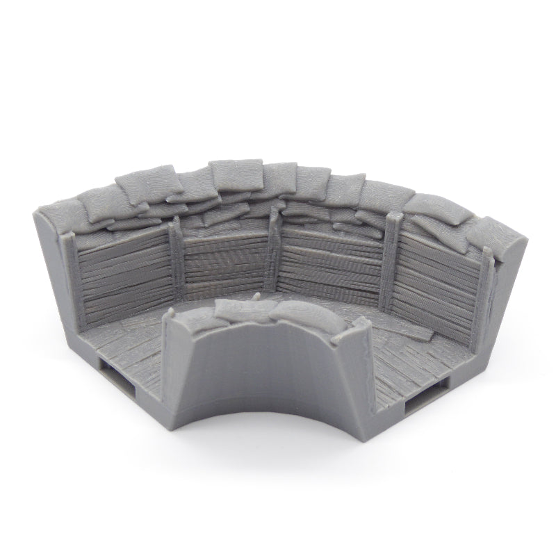 Wargaming trench set with modular connections for customizable battlefields
