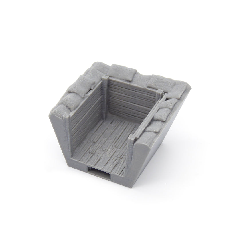 Realistic WW1 and WW2 battlefield trench terrain for miniature gaming