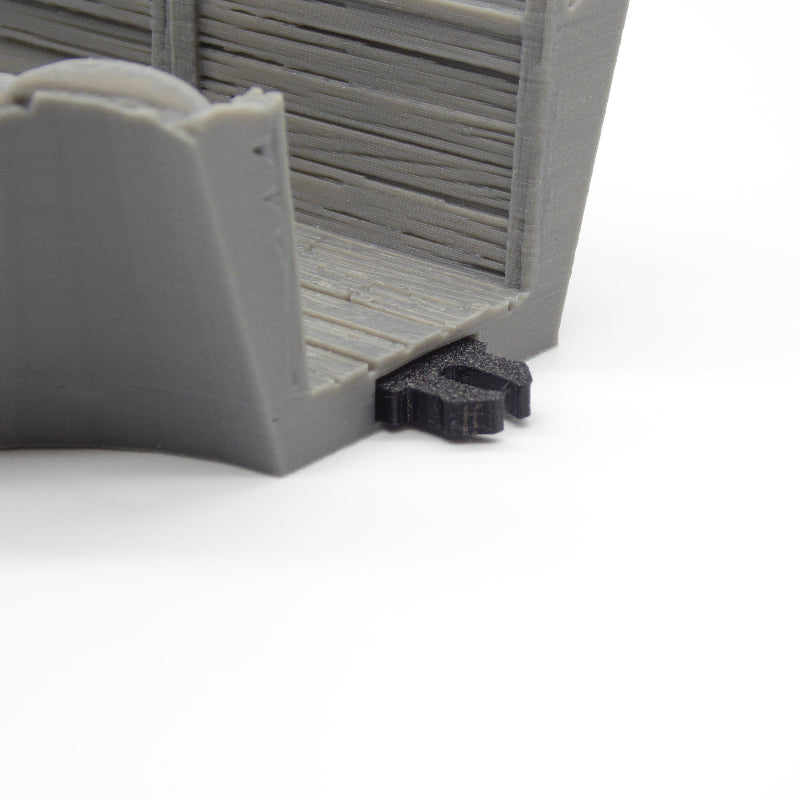 Wargaming trench set with modular connections for customizable battlefields