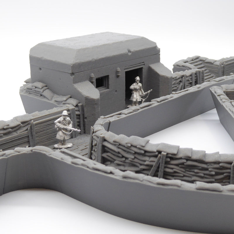 Small trench system for wargames, perfect for compact battlefields