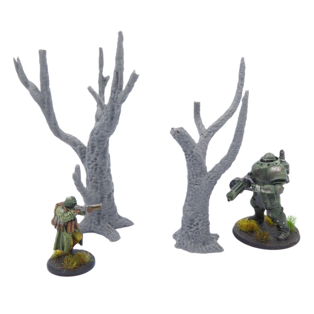 Dead Trees – Set of 2 – 28mm Tabletop Terrain | Battlefield Scatter Scenery