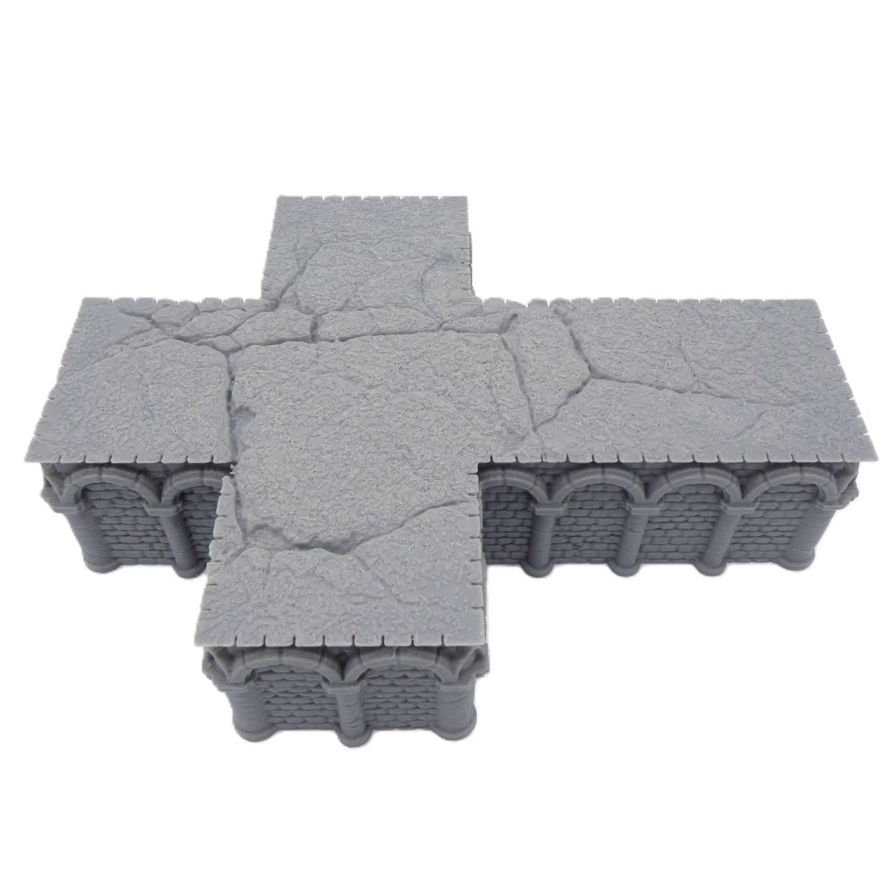 8x6 Intact Cross Foundation – Byzantine Era 28mm Terrain | Modular Battlefield Scenery
