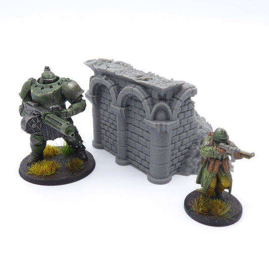 2x2 Ruined Foundation – Byzantine Era 28mm Terrain | Ruined Tabletop Scenery