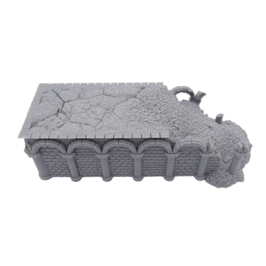 8x2 Ruined Foundation – Byzantine Era 28mm Terrain | Ruined Modular Scenery