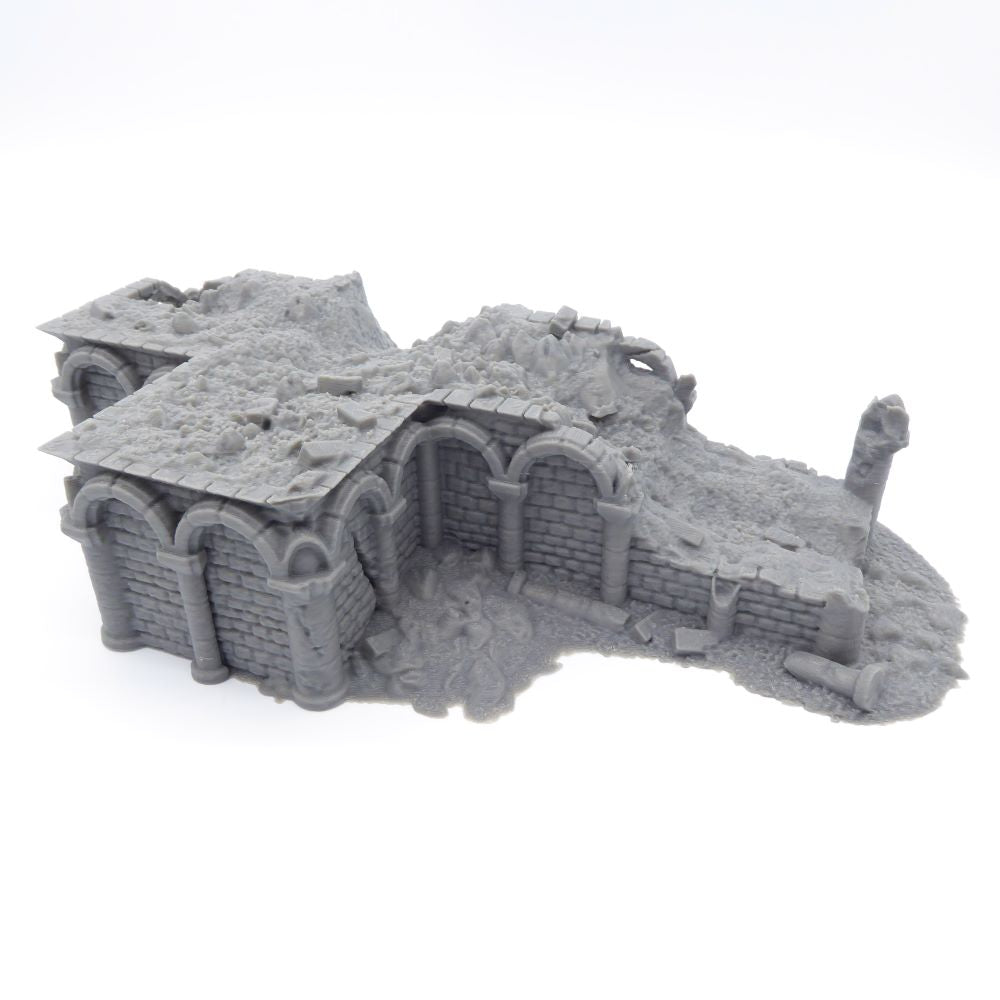 8x6 Ruined Cross Foundation – Byzantine Era 28mm Terrain | Ruined Battlefield Terrain