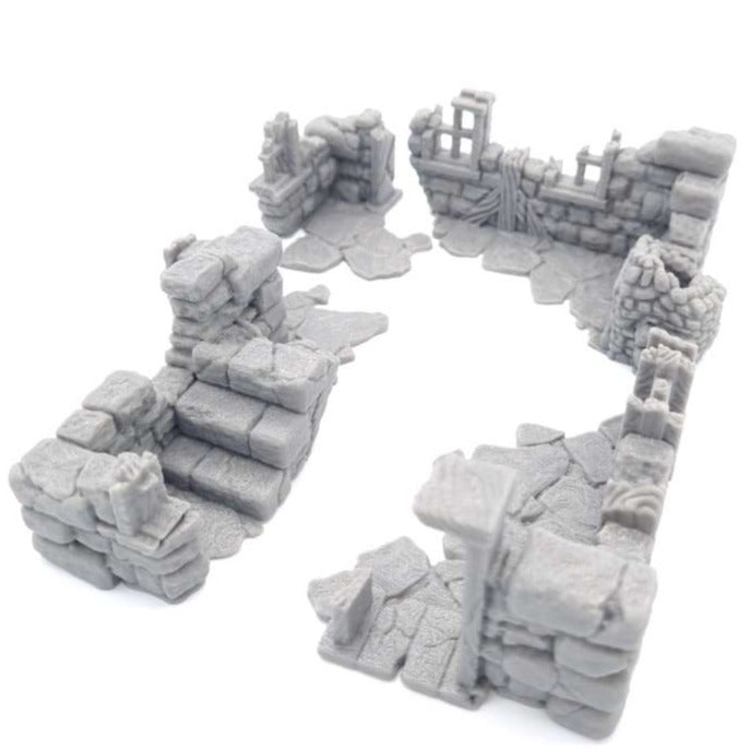 Ruined Cottage House - Base Floor Side View