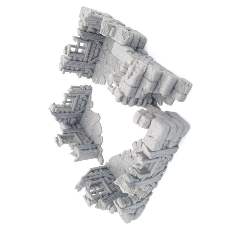 Ruined Large Cottage House v1 - Base Floor Top View