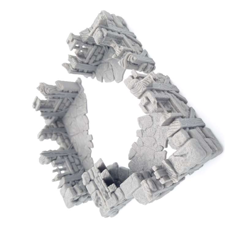 Ruined Large Cottage House v1 - Base Floor Wargames