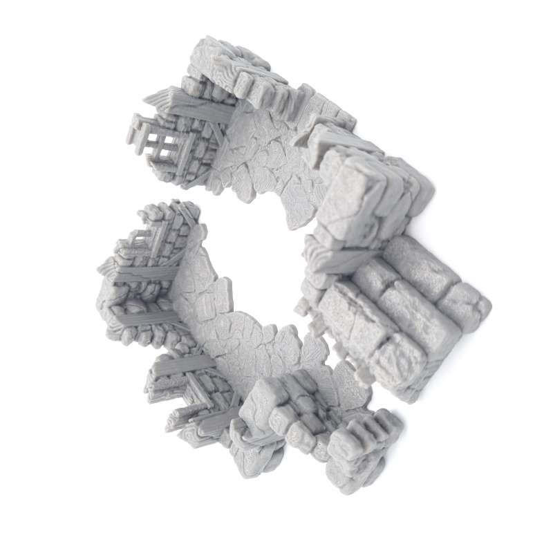 Ruined Large Cottage House v2 - Base Floor Top View