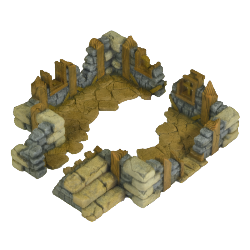 Ruined Large Cottage House v2 - Base Floor