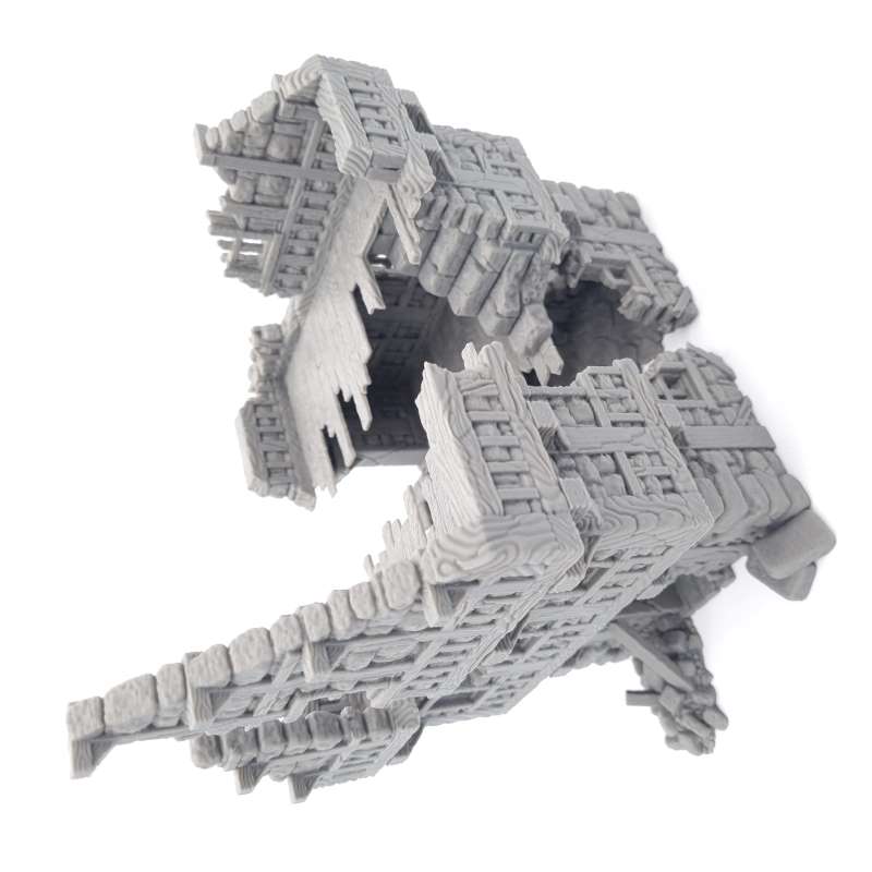 Ruined Large Cottage House v2 Front View 2