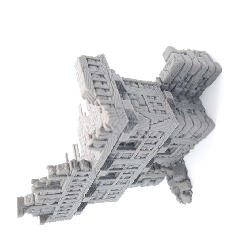 Ruined Large Cottage House v2 Side View 2