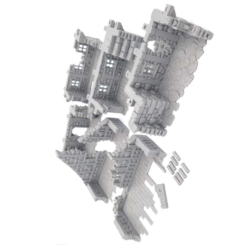 Ruined Large Cottage House v2 Top View 2