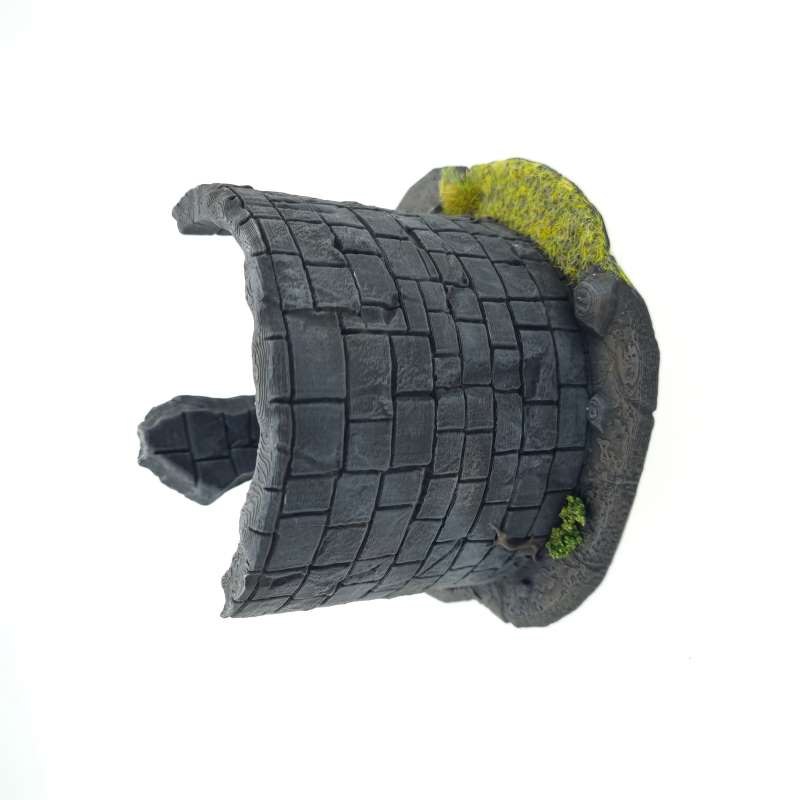 Ruined Round Stone Tower - QP3D Wargames