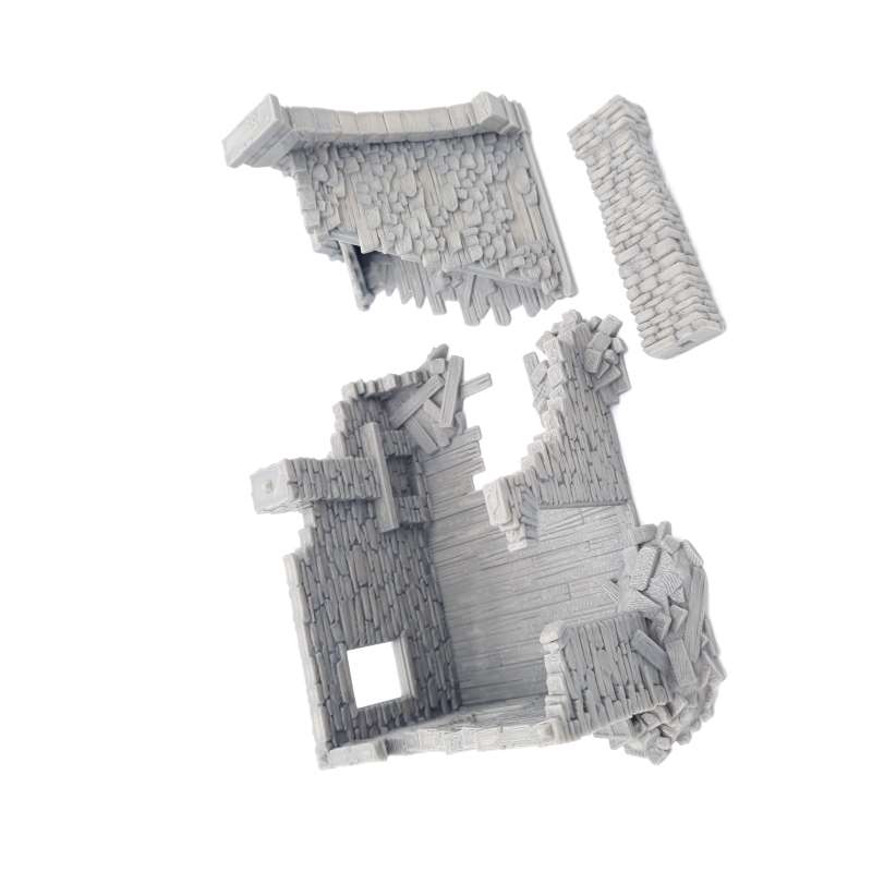 Ruined Steele Residence QP3D Wargames
