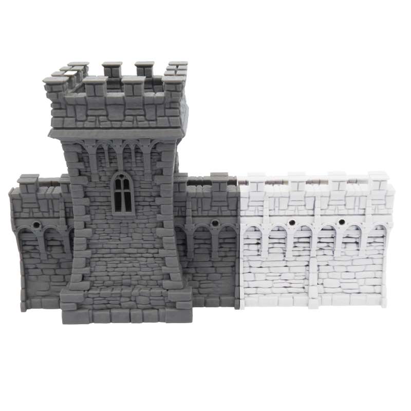 Tower Castle Wall - Curtain QP3D Wargames