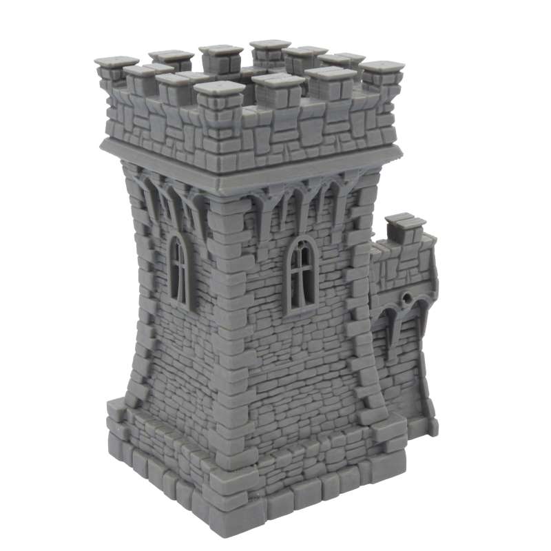 Tower Castle Wall - Single End QP3D Wargames