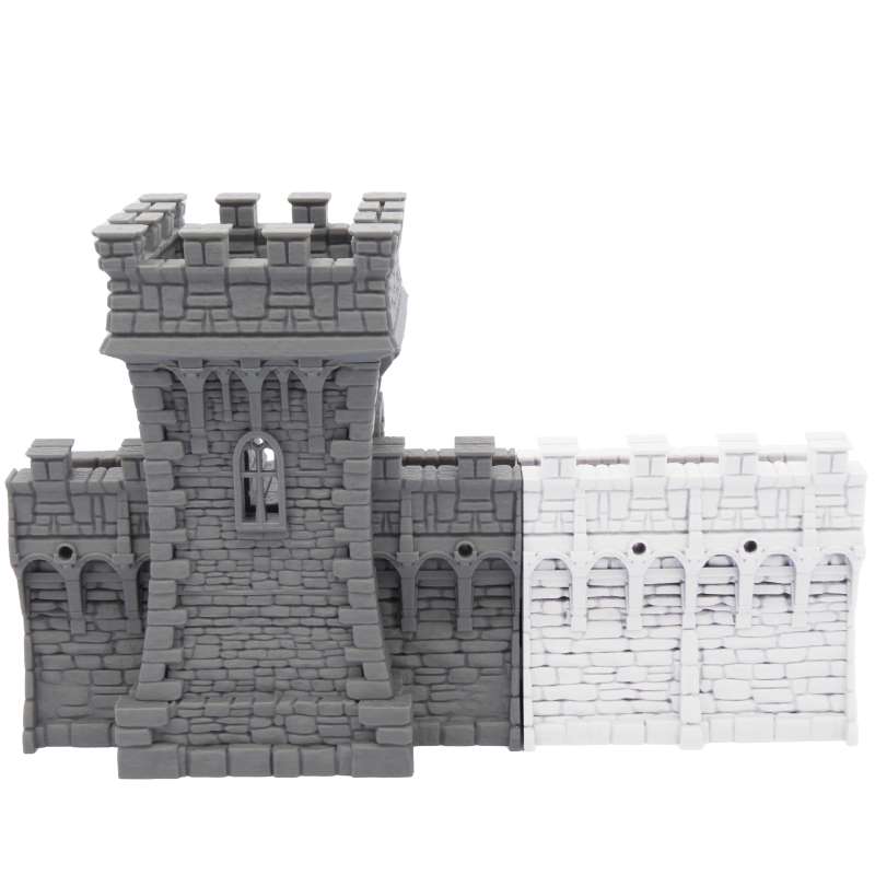 Tower Castle Wall - Triple View 1