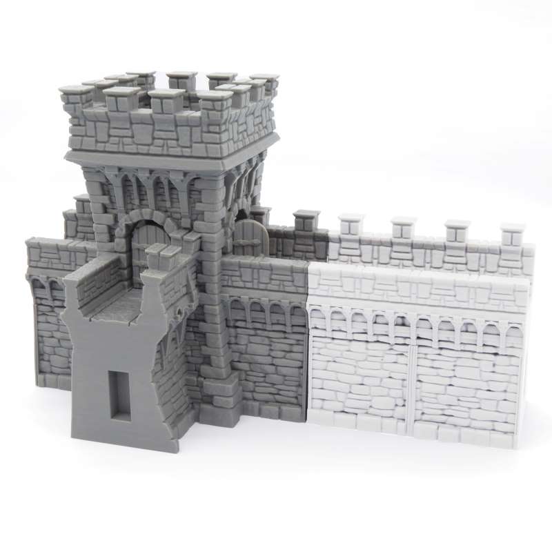 Tower Castle Wall - Triple View 2