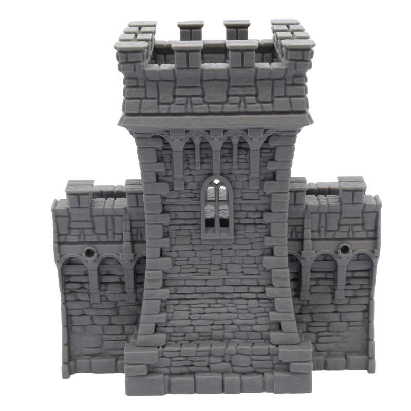 Tower Castle Wall - Triple View 4