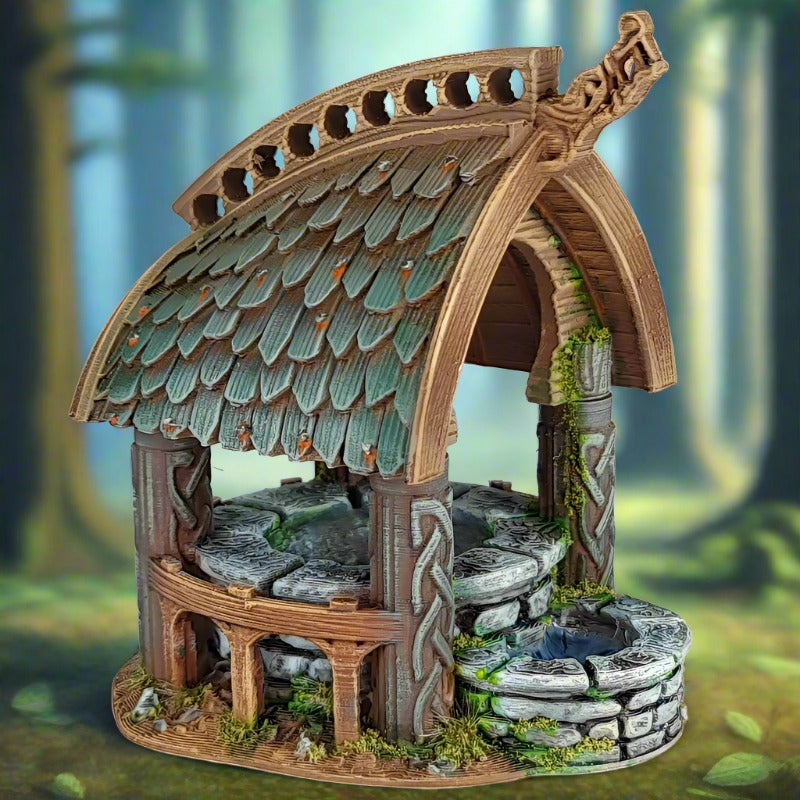 Viking Well - Stone and wooden well design