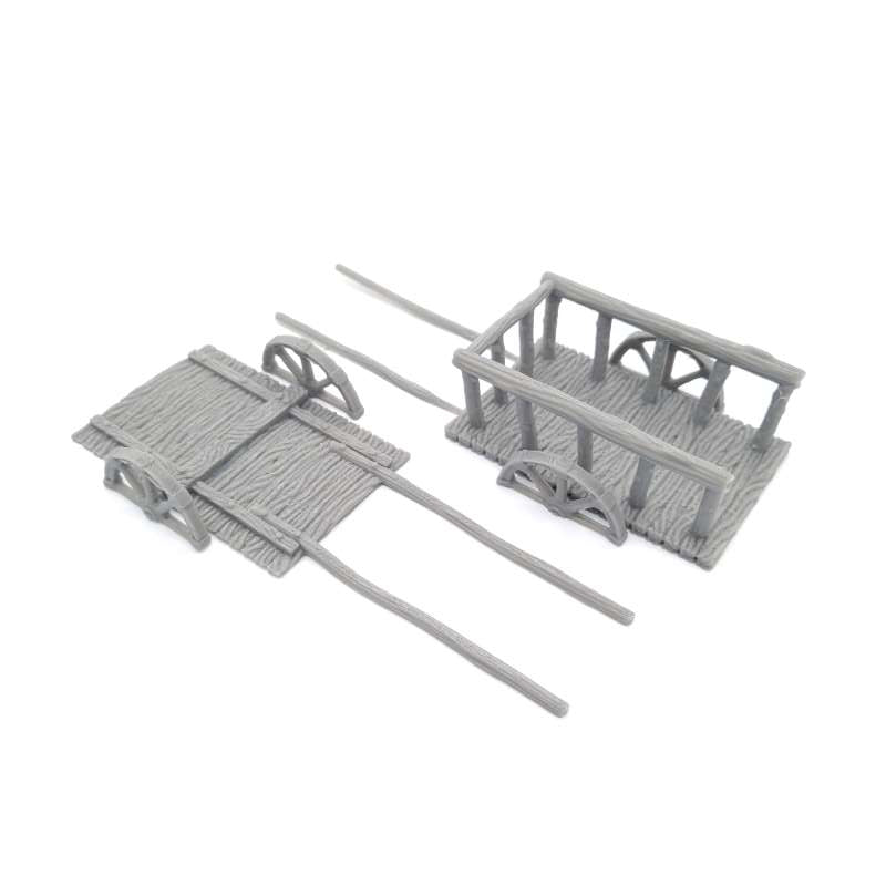Wooden Farm Cart Top View 3
